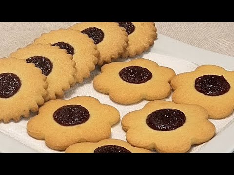 Видео: Песочные КОРЖИКИ С ПОВИДЛОМ .Все секреты песочного теста/Shortbread with jam