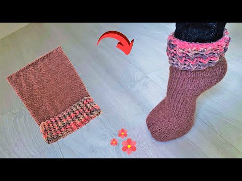 Видео: СУПЕР ЛЕГКО И УДОБНО ВЯЗАТЬ НОСКИ