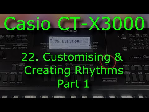 Видео: Casio CT-X3000 22. Настройка и создание ритмов. Часть 1