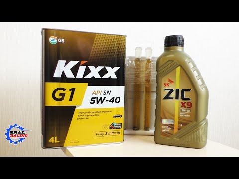 Видео: Kixx G1 5w40 против Zic X9 5w40