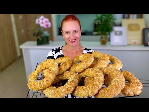 Видео: Выпечка к чаю! Бублики СИМИТЫ с кунжутом турецкая кухня Простой рецепт Люда Изи Кук homemade bagels