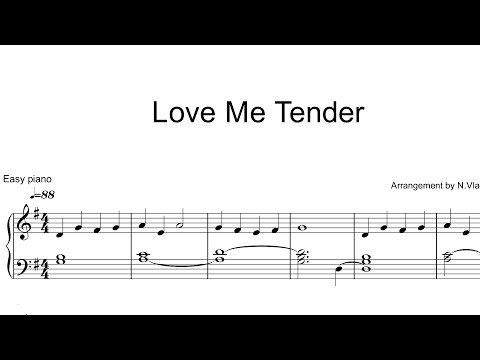 Видео: Love Me Tender I лесен урок по пиано за две ръце с ноти 🎼