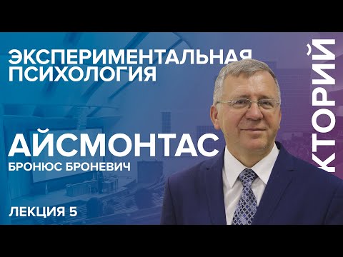Видео: "Экспериментальная психология" лекция №5 Айсмонтаса Б.Б.