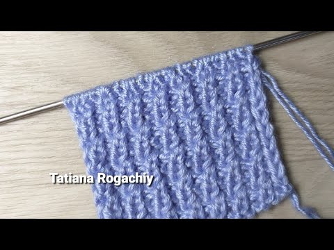 Видео: Интересный узор пышные колоски. Вязание спицами.