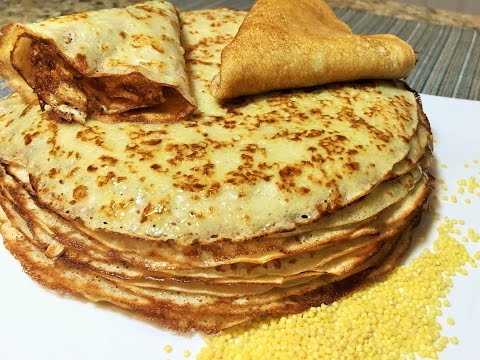 Видео: ПШЕННЫЕ БЛИНЫ  Крестьянские. Старый рецепт.  Russian thin pancakes.