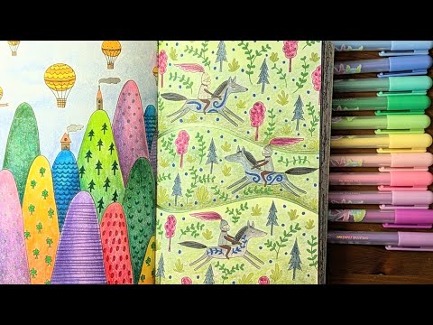 Видео: Midnight Colouring. Листаю законченную раскраску