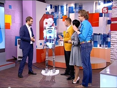 Видео: Игорь Никитин и робот Теспиан в программе "Утро на 5". 10.12.2014