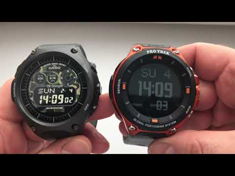 Видео: Casio WSD-F10 Vs Pro Trek WSD-F20 / Смарт часы Касио на Android Wear