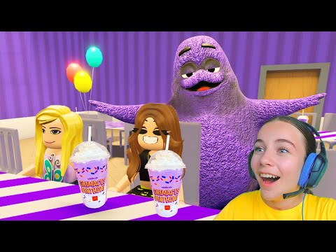 Видео: С ДНЕМ РОЖДЕНИЯ ГРИМАС ШЕЙК С АЛЁНОЙ в ROBLOX Grimace's Birthday