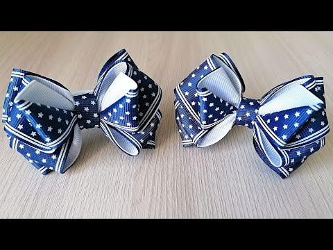 Видео: Школьные Бантики из Репсовых лент/School Bows from grosgrain ribbons
