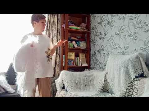 Видео: Пуховые платки, косынки и палантины ажурной вязки. Только новинки +79030300712