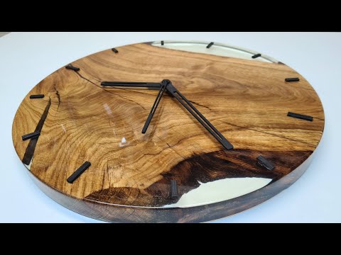 Видео: DIY clock with wooden arrows/Часы из дерева и эпоксидной смолы с деревянными стрелками