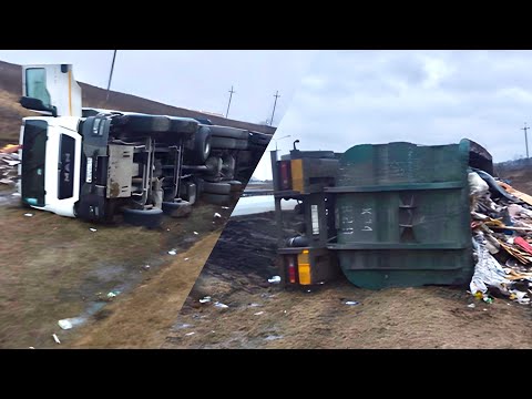 Видео: ОЧЕНЬ СЛОЖНАЯ РАБОТА без перекрытия - Спасение груженого мультилифта с прицепом