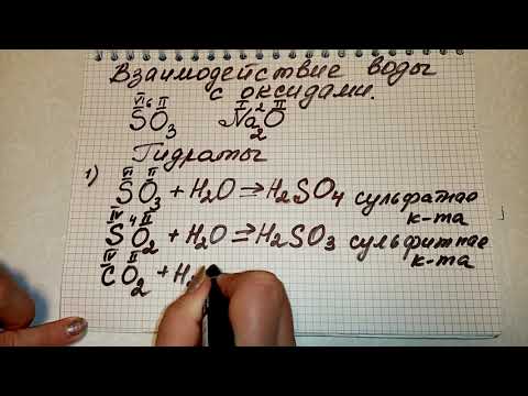 Видео: взаимодействие воды с оксидами