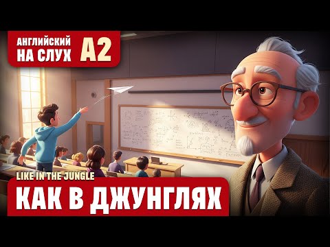 Видео: Как в джунглях. Веселый рассказ (уровень А2). Английский на слух.