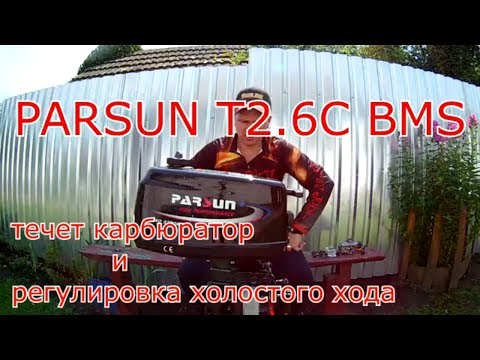 Видео: Parsun T2.6C BMS. Течет карбюратор. Регулировка холостого хода.