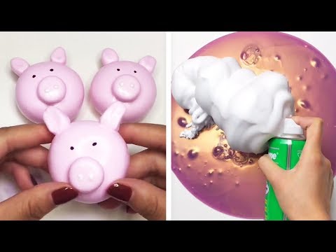 Видео: Самое удовлетворяющее видео слизи ASMR | Релаксирующая странно удовлетворяющая слизь 2019 | 421