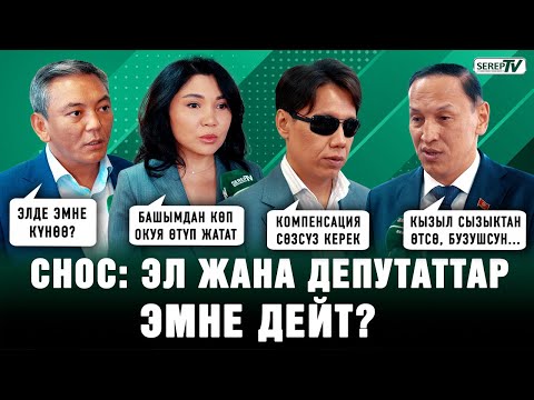 Видео: “Снос” элдин мүлкүнө залакасын тийгизип калбайбы? Элдин жана депутаттардын пикири