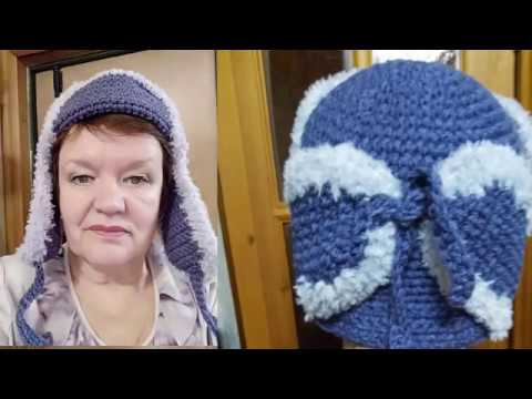 Видео: Простейший способ связать шапку ушанку крючком за один вечер