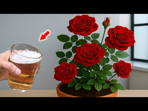 Видео: Всего 1 стакан! Внезапно появляется 1001 корень, и розы цветут круглый год!
