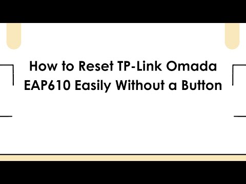Видео: Как легко сбросить настройки TP-Link Omada EAP610 без кнопки