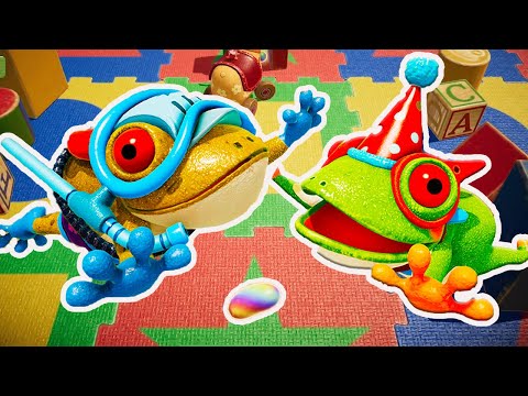 Видео: Frogger in Toy Town #2 | Спасаем лягушат | Мультик игра | Игра прохождение