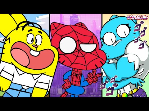 Видео: Все Пасхалки в "Удивительном Мире Гамбола": Человек-Паук, Симпсоны, Майнкрафт, Губка Боб (Сборник)