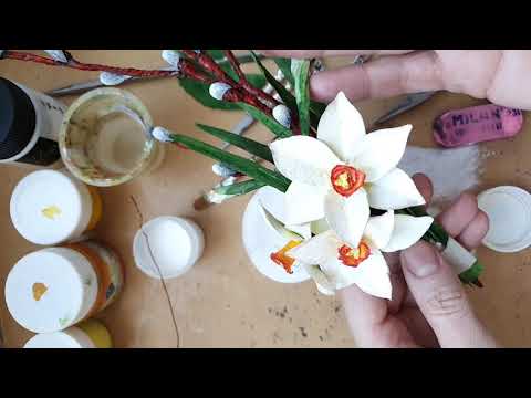 Видео: Мастер-класс нарциссы из ваты