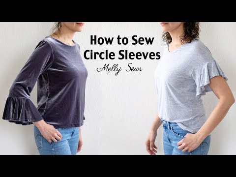 Видео: Как сшить круглый рукав — Урок по притачиванию оборки на рукаве