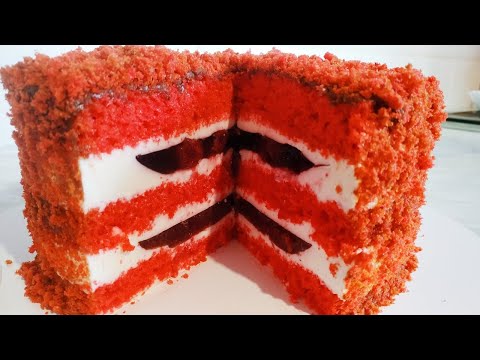 Видео: ЛЁГКИЙ БИСКВИТНЫЙ ТОРТ "Красный Бархат" Шикарный и Оочень вкусный. РЕЦЕПТ КРАСНОГО БИСКВИТА.