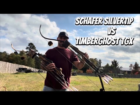 Видео: Timberghost TGX Supercurve против Schafer Silvertip Recurve