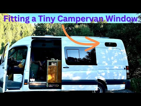 Видео: Как установить крошечное окно для двухъярусной кровати в кемпервэне (MERCEDES SPRINTER) для самос...