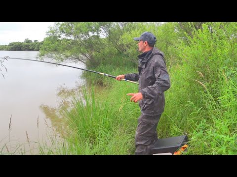 Видео: Рыбалка на удочку в песчаном карьере. Ловля карася на лаваш.