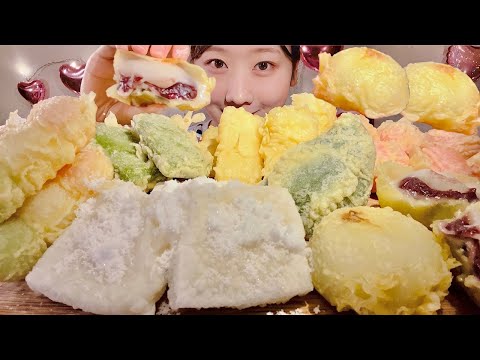 Видео: ASMR Жареные моти【русские субтитры】【Mukbang/ Eating Sounds】