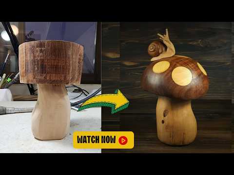 Видео: Создание деревянного коробочного гриба с милой улиткой | Декоративное хранилище 13 см