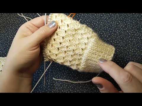 Видео: Узор для кругового вязания. Весенний бутон. Носочки, шапочки.