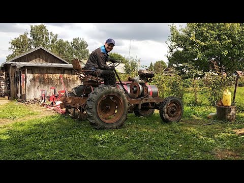 Видео: Оживление самодельного старого дедовского трактора.