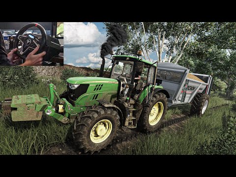 Видео: ФС 25 | Ультра реалистичный | Работа с John Deere 6130M на французской ферме | Thrustmaster T248