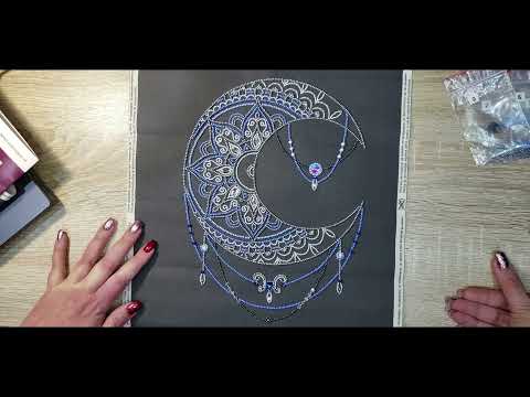Видео: Лунный узор от ABRIS ART. Вышивка бисером на холсте.