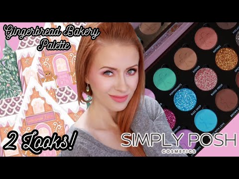 Видео: 2 новых образа от Simply Posh Cosmetics. Палитра Gingerbread Bakery.