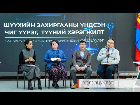 Видео: “Шүүхийн нөөц, төсөв төлөвлөлт” хэлэлцүүлэг