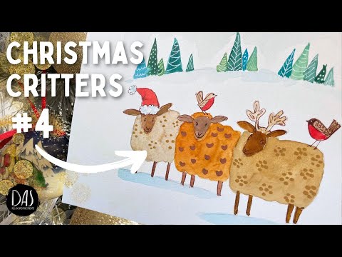 Видео: Попробуйте мою невероятно простую технику акварели — максимум причудливых овец и минимум усилий 😉