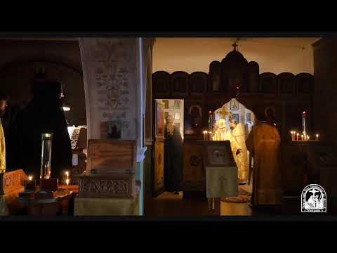 Видео: Полунощница, утреня, часы и Литургия, 23-я седмица по Пятидесятнице, суббота.