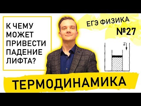 Видео: К чему может привести падение лифта? Задача на термодинамику.
