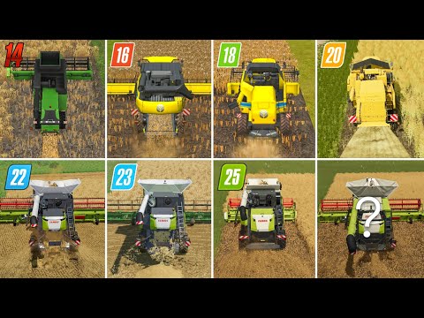 Видео: Fs14 против Fs16 против Fs18 против Fs20 против Fs22 против Fs23 против Fs25 | Сравнение уборки п...