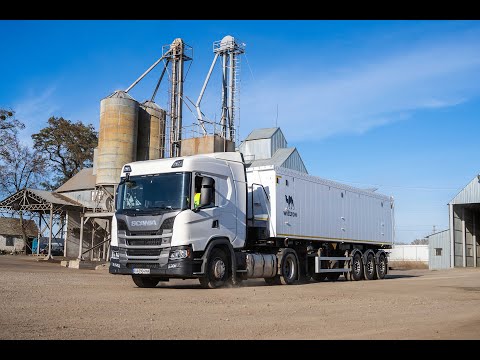 Видео: Зерновоз Scania G440 з напівпричепом Wielton