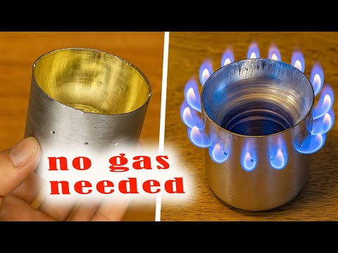 Видео: Bсего 1 маленькая консервная банка — ни газа, ни дров не требуется | Мини-печка — настоящая золотая