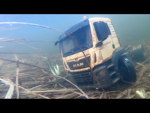 Видео: НАШЛИ грузовик MAN под водой! ... Достали, восстановили и переделали в 8х6. RC OFFroad