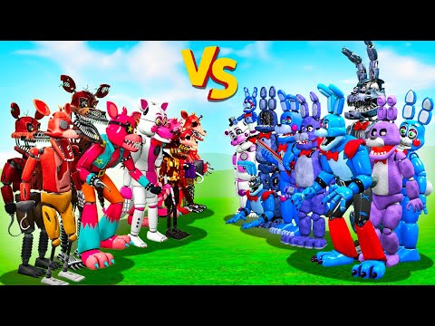 Видео: ВСЕ БОННИ ПРОТИВ ВСЕХ ФОКСИ В ГАРРИС МОД! ФНАФ 9 FNAF 1 - FNAF 9 SECURITY BREACH В Garry`s Mod