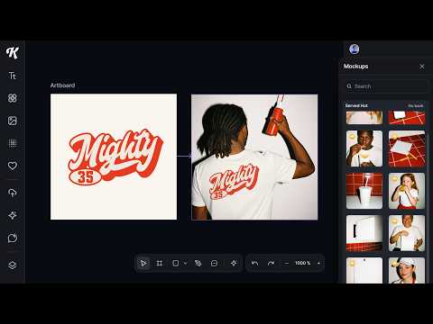 Видео: Макеты теперь доступны в редакторе Kittl для редактирования в реальном времени!